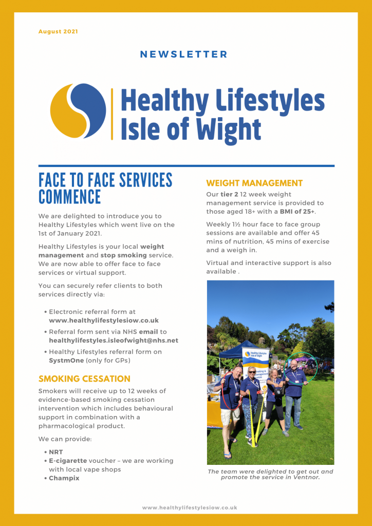 Generic IOW Newsletter August 2021 image